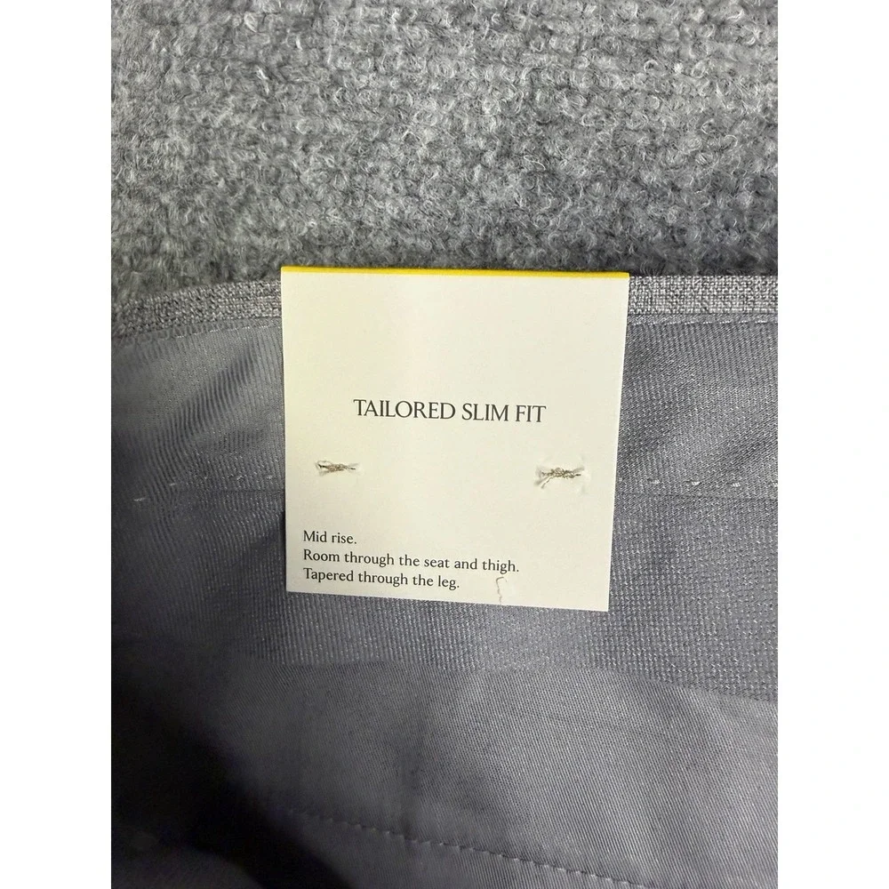 Men's Banana Republic Tailored Slim For Dress Pants Size 35x34 New Italian Wool